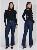 Calça Jeans Flare Petit